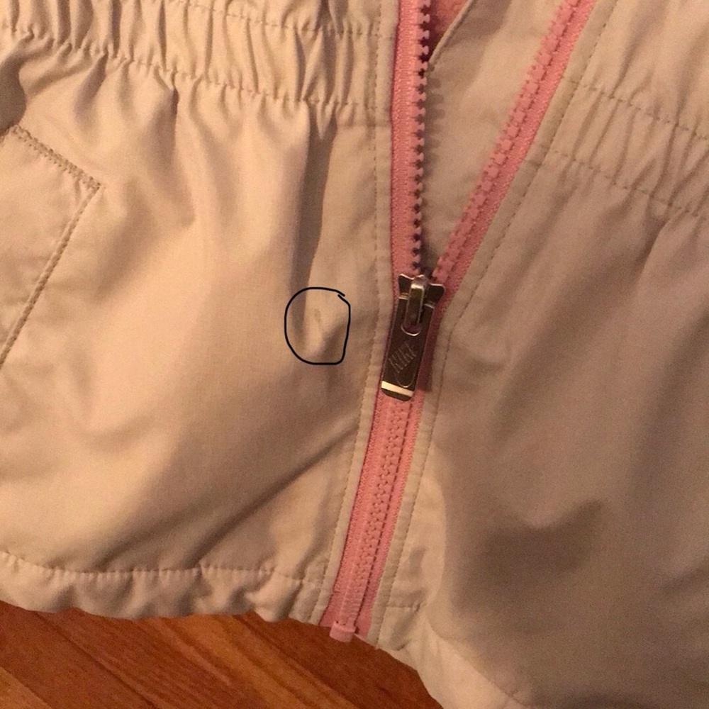Nike rip stop hooded rain jacket girls child size 4-5 Full zipper fleece lined - Picture 10 of 10